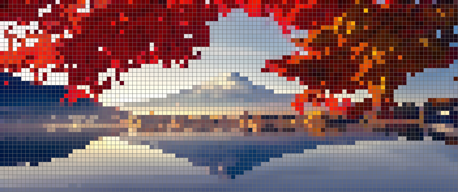 Japan Mount Fuji 8bit pixel style
